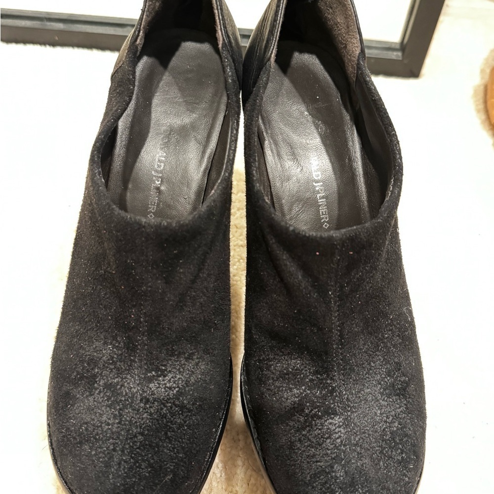 Lisa for Donald J Pliner Black Suede & Leather Platform Booties – Size 8M – MINT - Picture 7 of 7